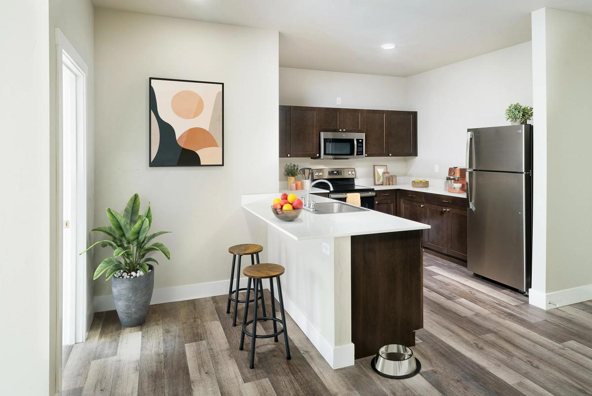 2-bedroom floor plan - kitchen