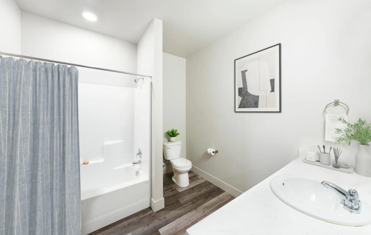 Spacious bathrooms